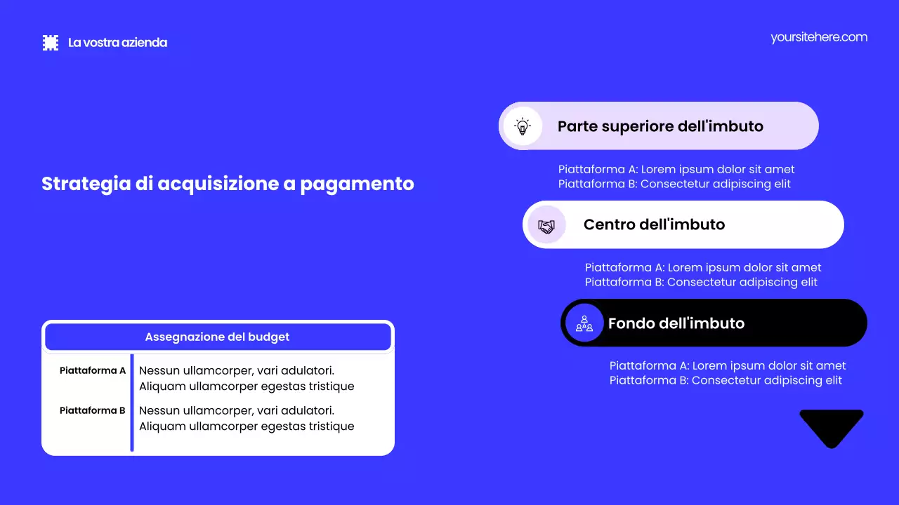 Presentazione promozionale del marketing moderno nero