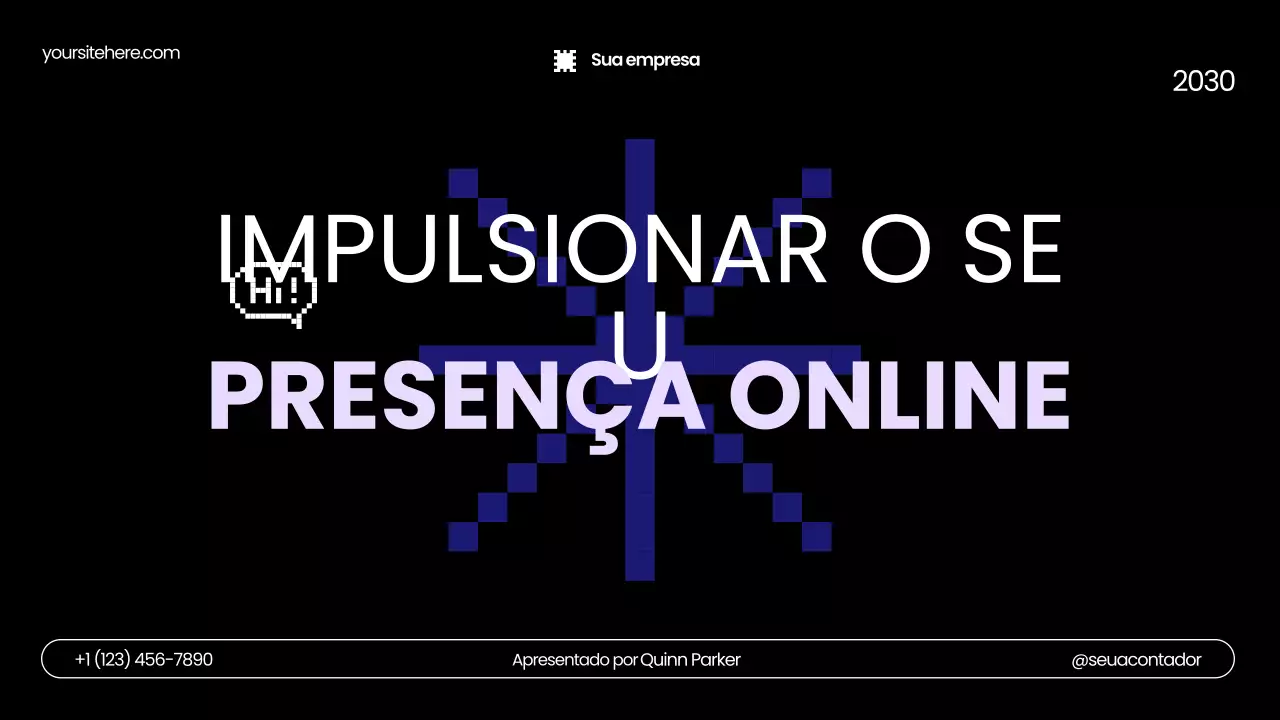 Apresentação de promoção de marketing moderno preto