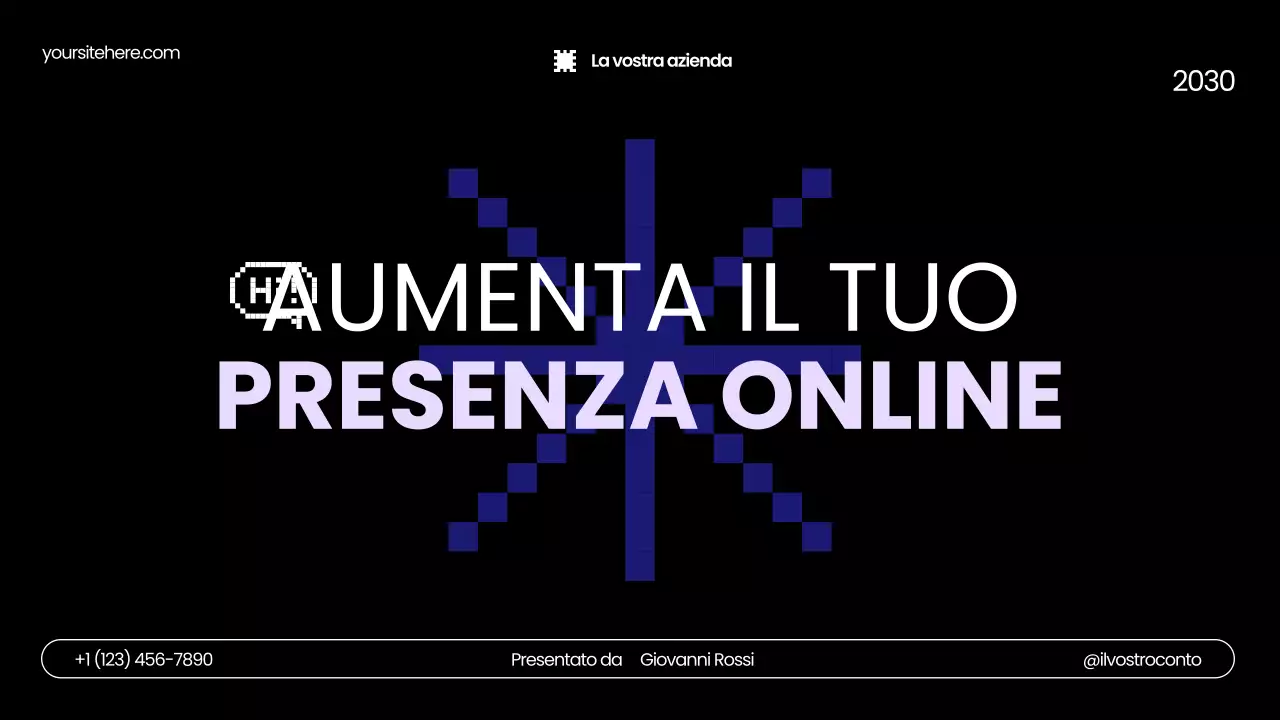 Presentazione promozionale del marketing moderno nero