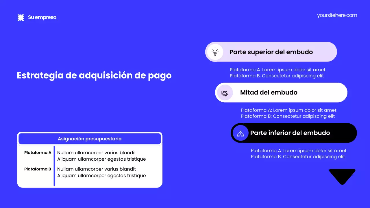 Presentación de promoción de marketing moderno negro