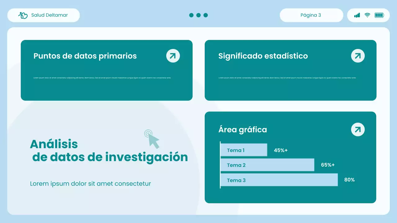 Presentación del informe sobre perspectivas de atención médica con interfaz de usuario y experiencia de usuario modernas de Blue and Green