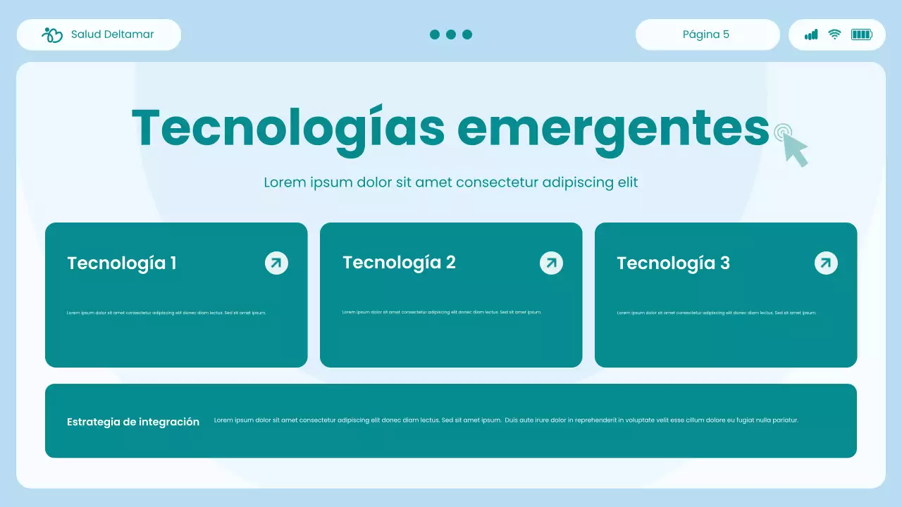 Presentación del informe sobre perspectivas de atención médica con interfaz de usuario y experiencia de usuario modernas de Blue and Green