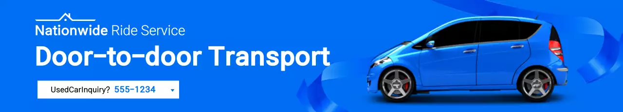 Anúncio de serviço de carro moderno azul