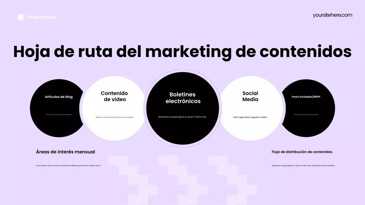 Presentación de promoción de marketing moderno negro