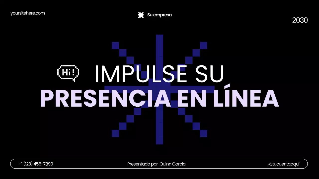 Presentación de promoción de marketing moderno negro