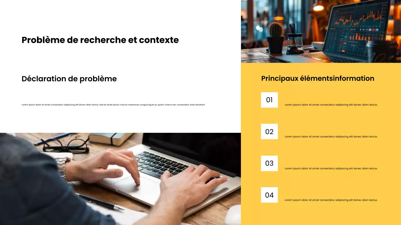 Présentation de la proposition de recherche moderne jaune