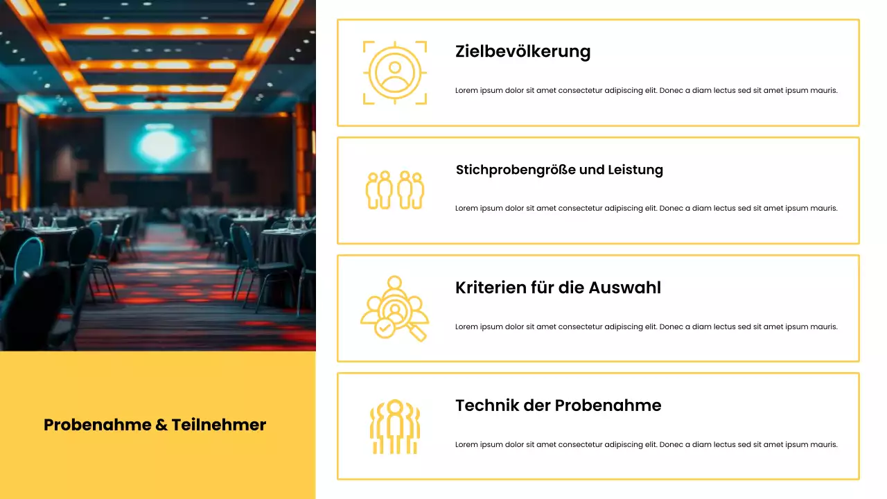Gelber moderner Forschungsvorschlag Präsentation