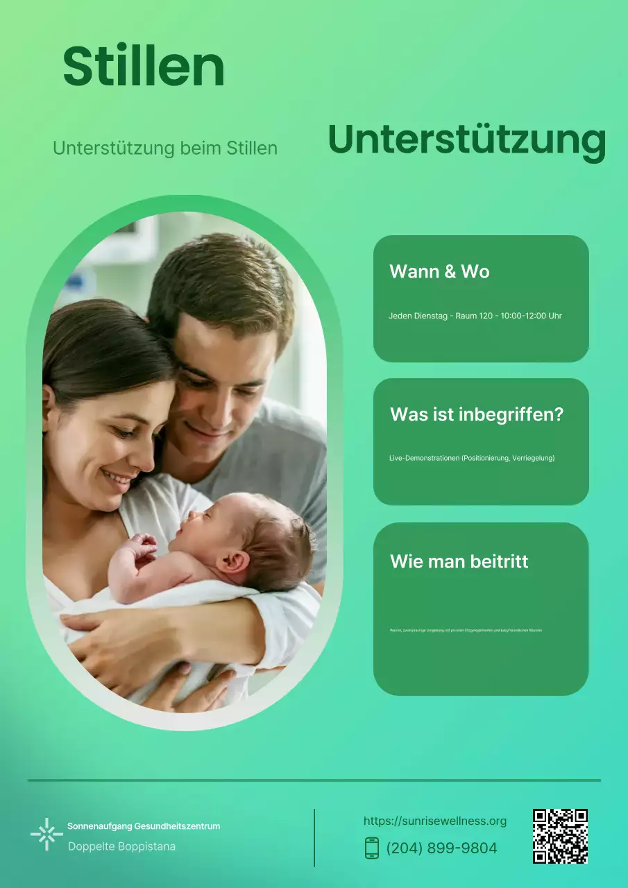 Mint Modern Stillen Einladung Krankenhaus Medizin