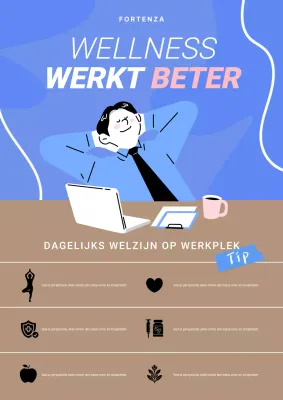 Poster van het programma voor welzijn op de werkplek