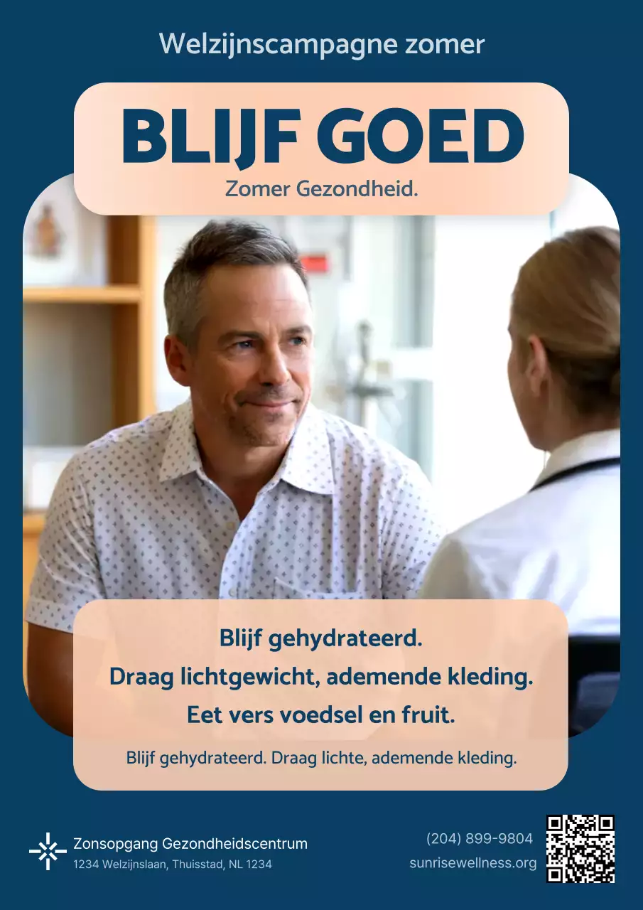 Navy Modern Wellness Aankondiging Ziekenhuis Medisch