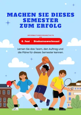 Poster zur Rekrutierung von Universitätsclubs