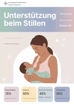 Pastell Moderne Stillunterstützung Krankenhaus Medizin