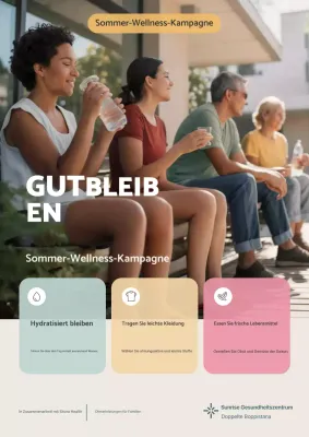 Beige Modern Wellness Ankündigung Medical Hospital