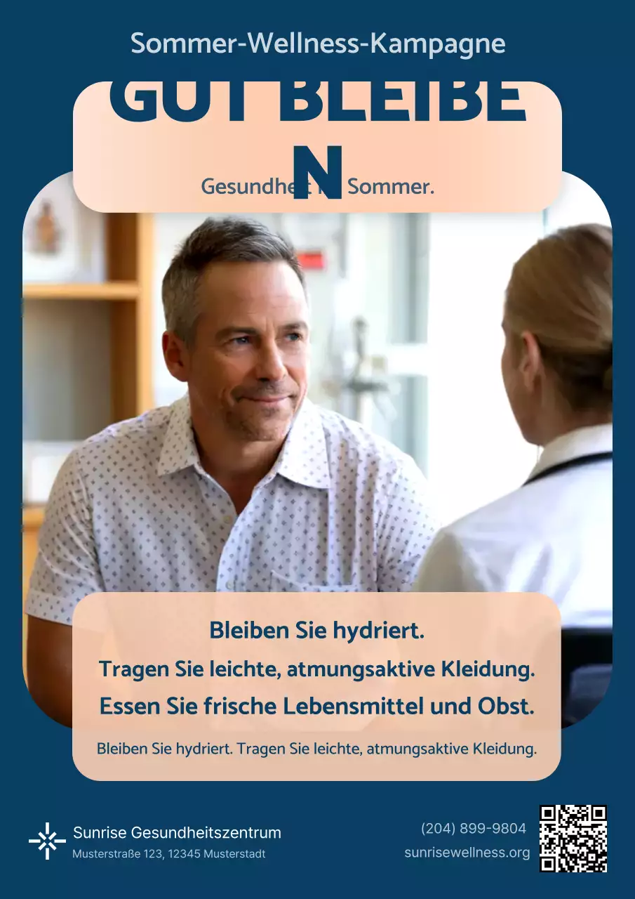 Navy Modern Wellness Ankündigung Krankenhaus Medizin