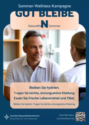 Navy Modern Wellness Ankündigung Krankenhaus Medizin