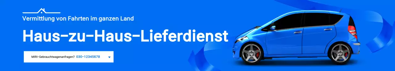 Blaue moderne Autoservice-Werbung