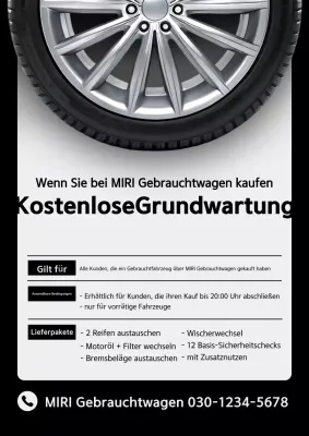 Werbung für schwarzes modernes Auto
