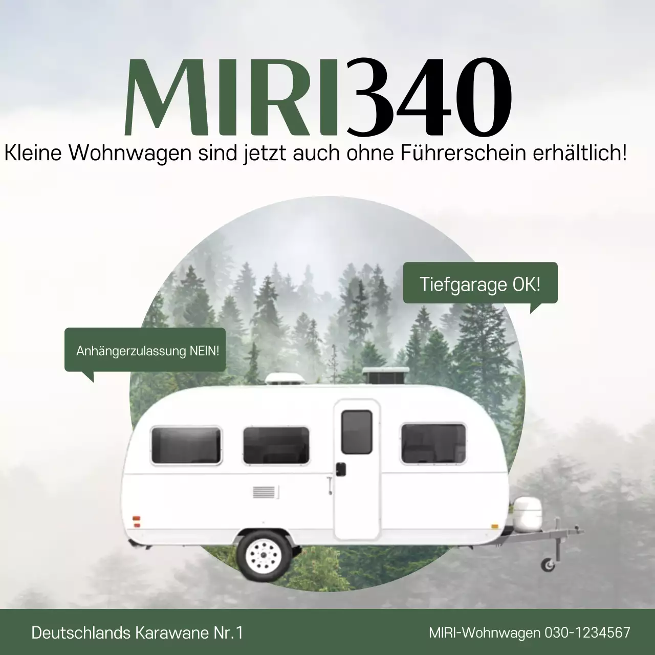 Khaki Simple Caravan Werbung