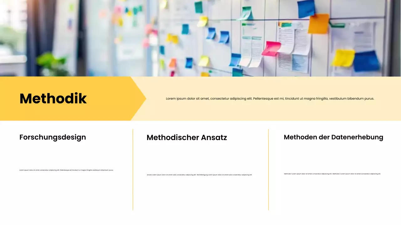 Gelber moderner Forschungsvorschlag Präsentation