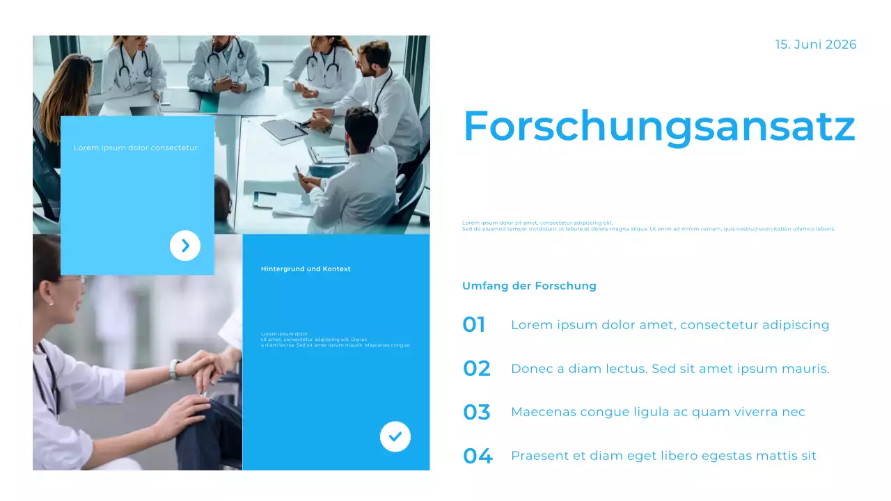 Blaue moderne Gesundheitspräsentation