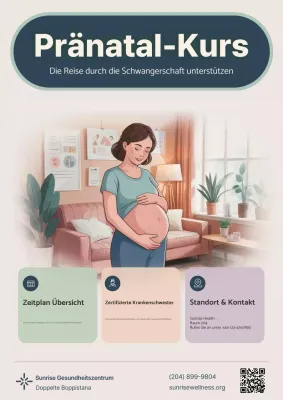 Beige Moderne pränatale Einladung Medizinisches Krankenhaus