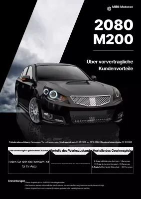Schwarzes Luxusauto-Angebot