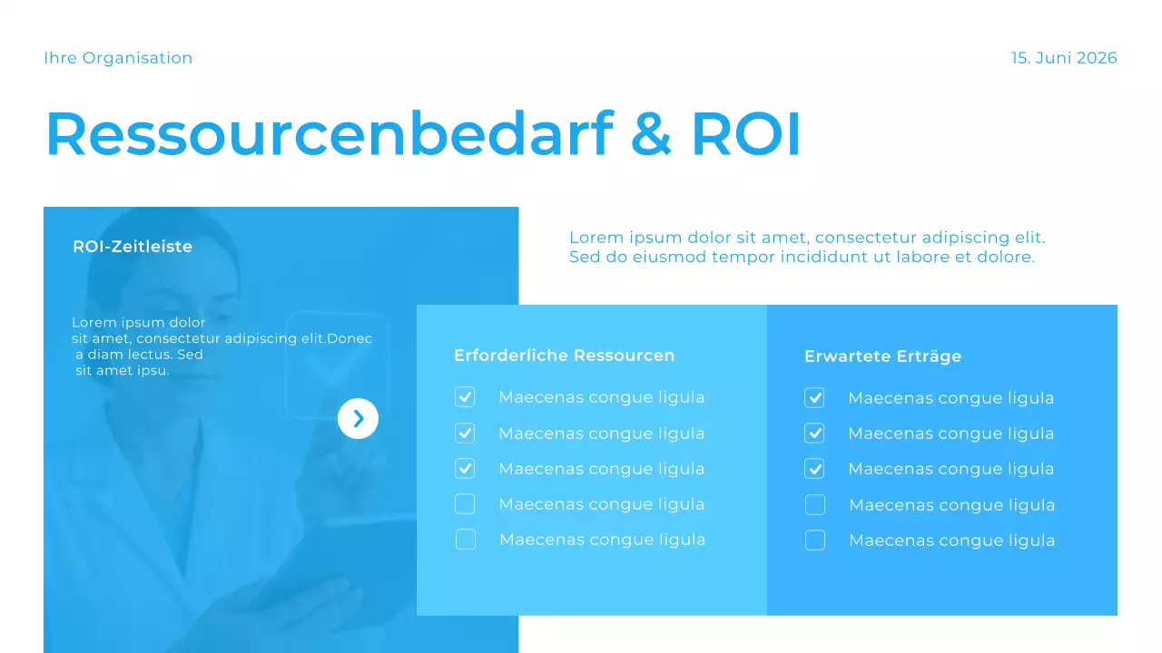 Blaue moderne Gesundheitspräsentation