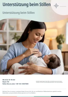 Beige Modern Stillen Ankündigung Medical Hospital