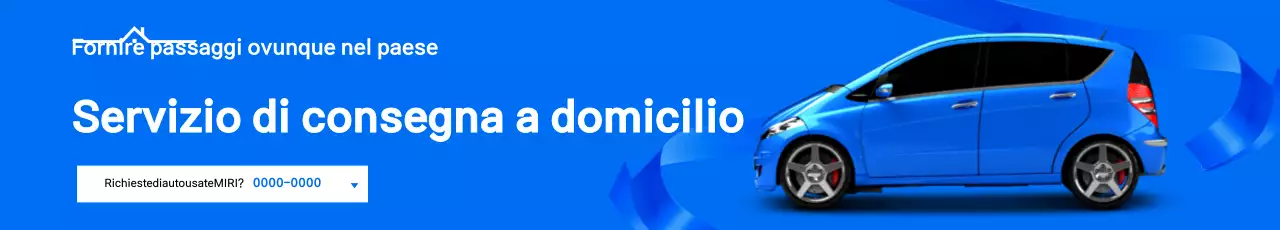 Pubblicità del servizio auto moderne blu