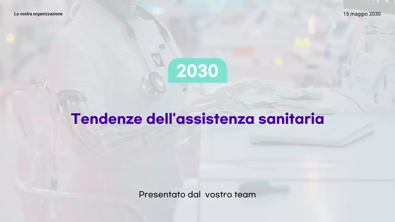 presentazione moderna dell'assistenza sanitaria alla menta