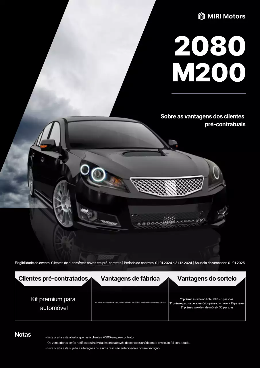 Promoção de Carros de Luxo Pretos