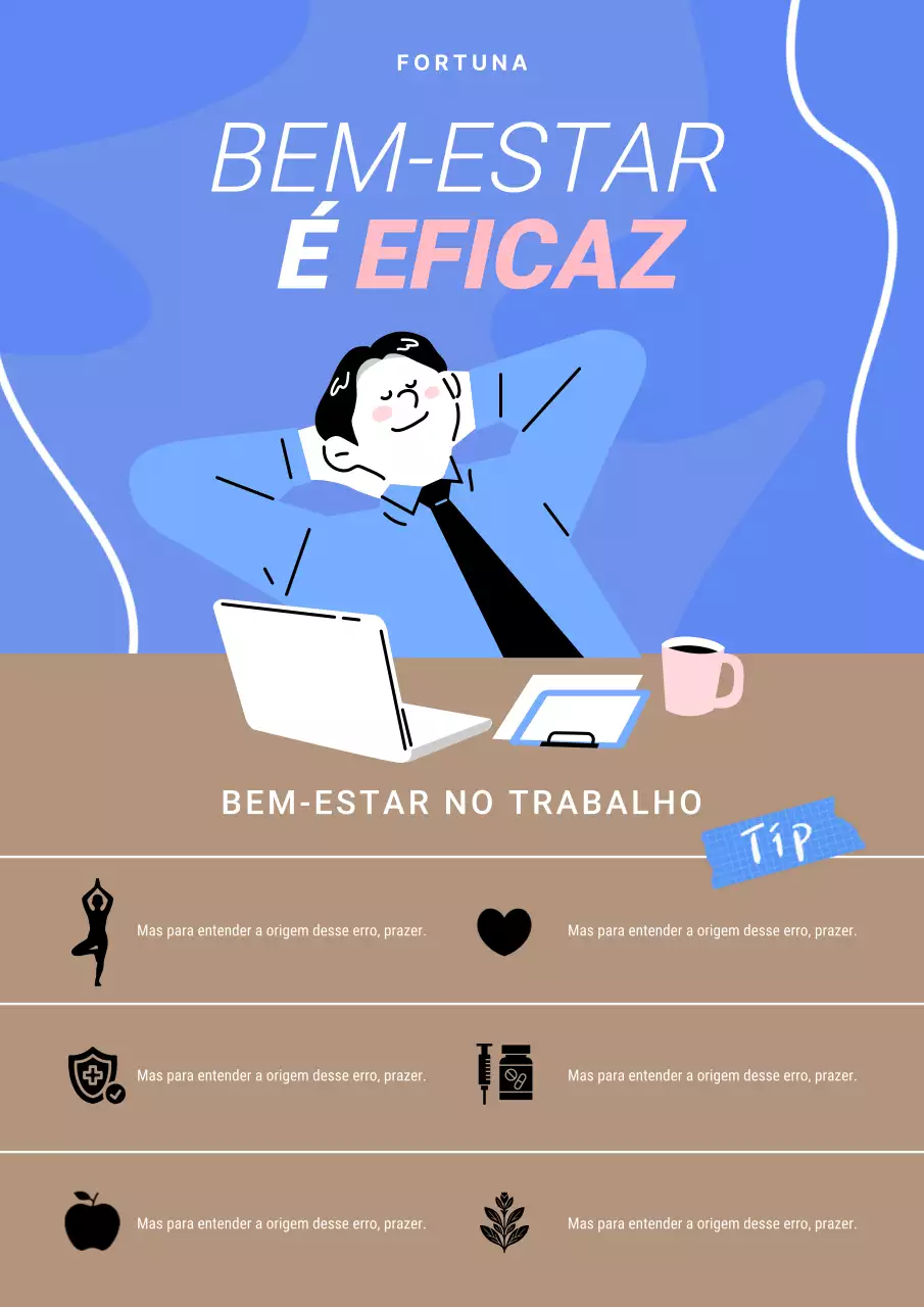 Cartaz do Programa de Bem-Estar no Local de Trabalho