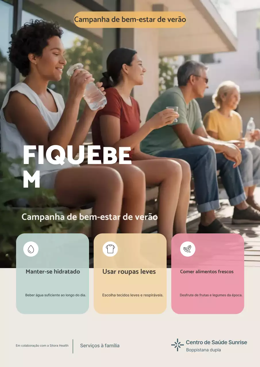 Anúncio de Bem-Estar Moderno Bege Hospital Médico
