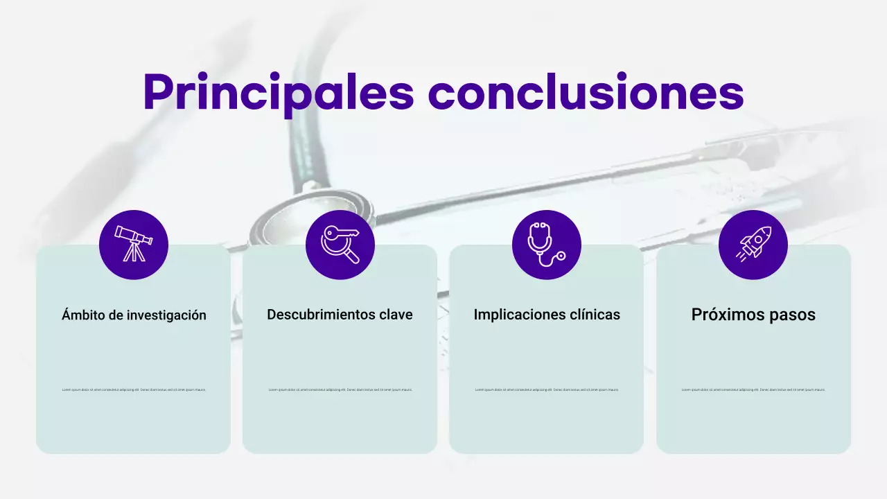 Presentación moderna de atención médica de menta