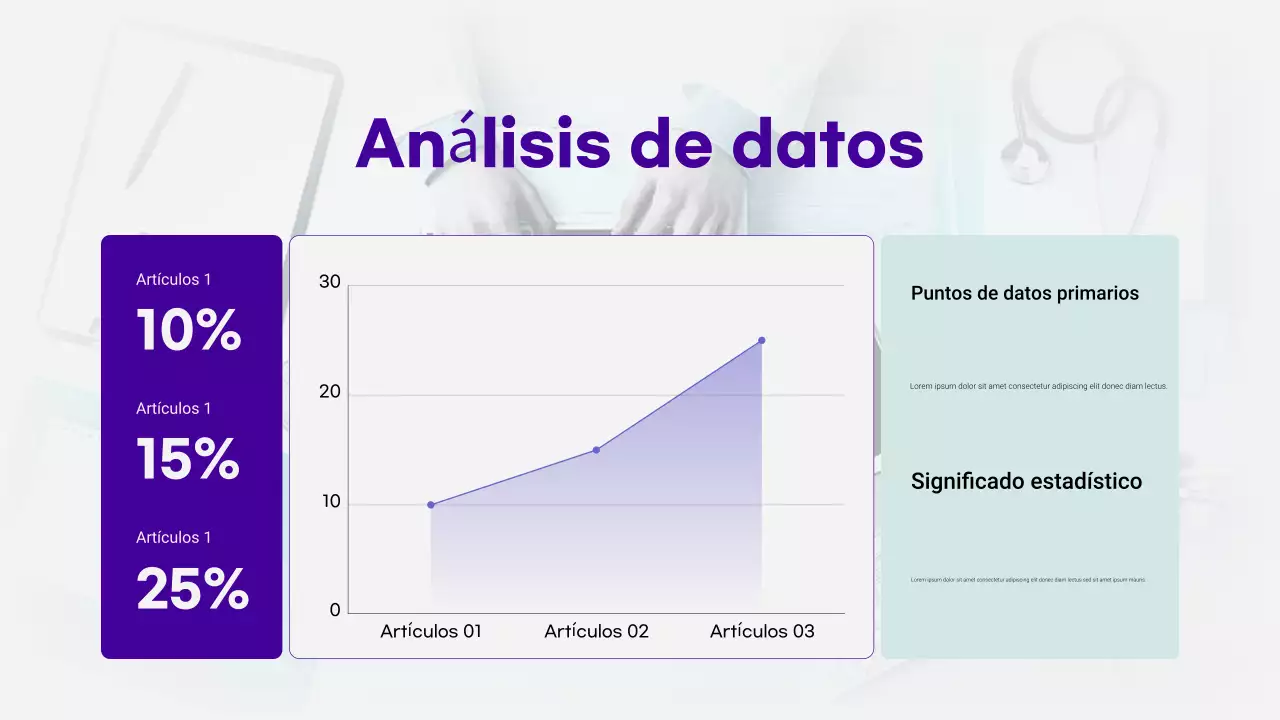 Presentación moderna de atención médica de menta
