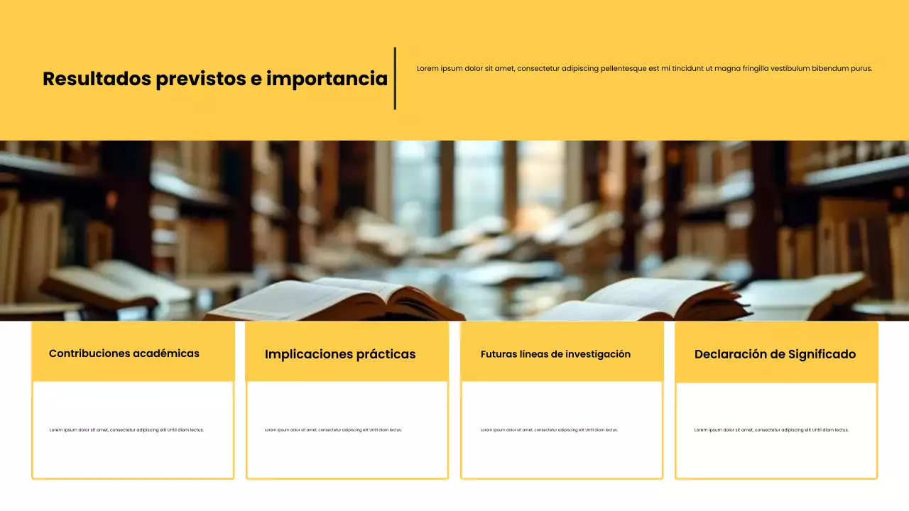 Presentación de propuesta de investigación moderna amarilla