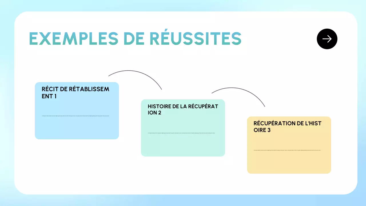 présentation de récupération minimale bleue
