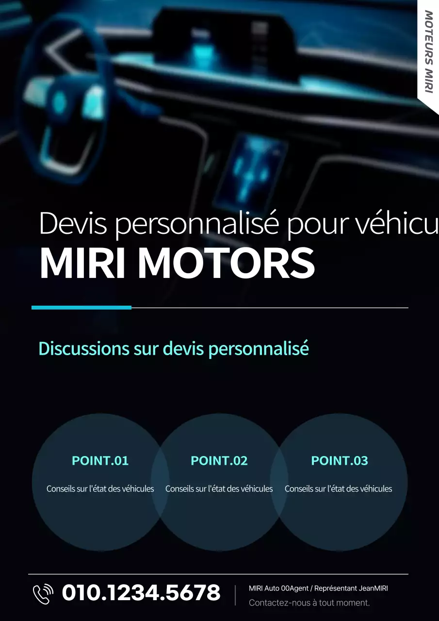 Publicité pour une voiture noire moderne