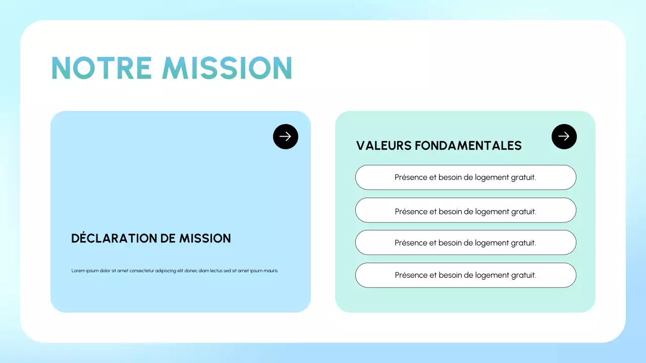 présentation de récupération minimale bleue