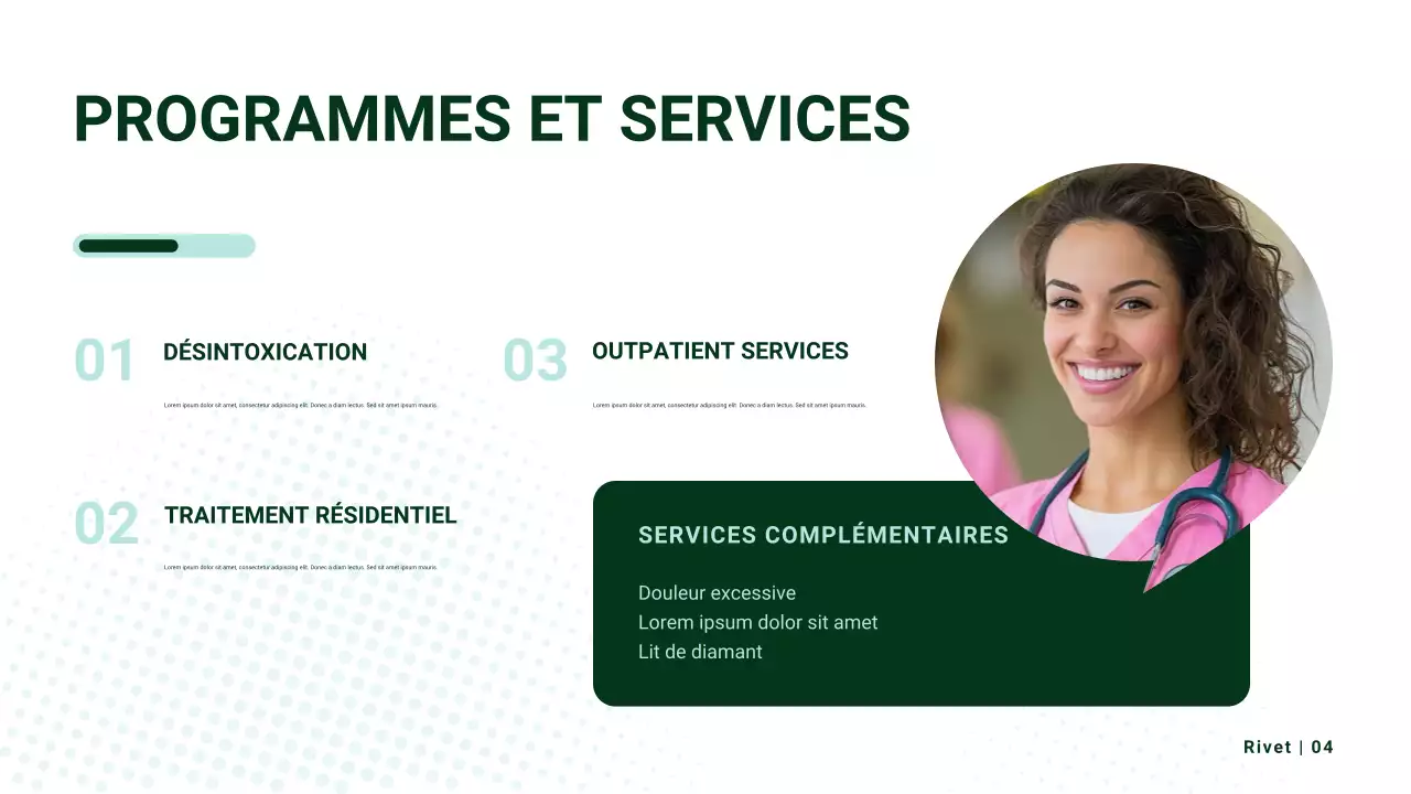 Présentation promotionnelle des soins de santé modernes beiges