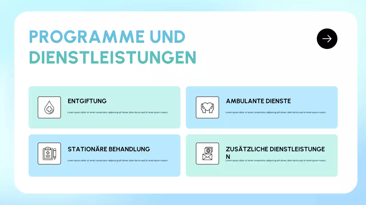 blaue minimale Wiederherstellungspräsentation