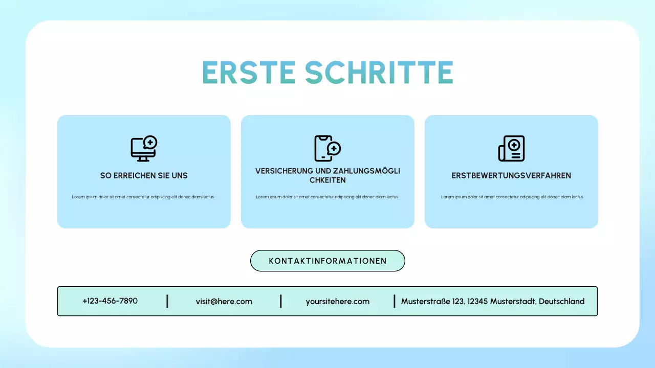 blaue minimale Wiederherstellungspräsentation