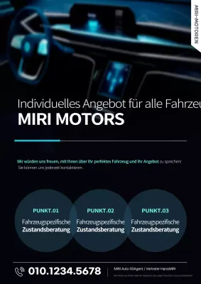 Schwarze moderne Autowerbung