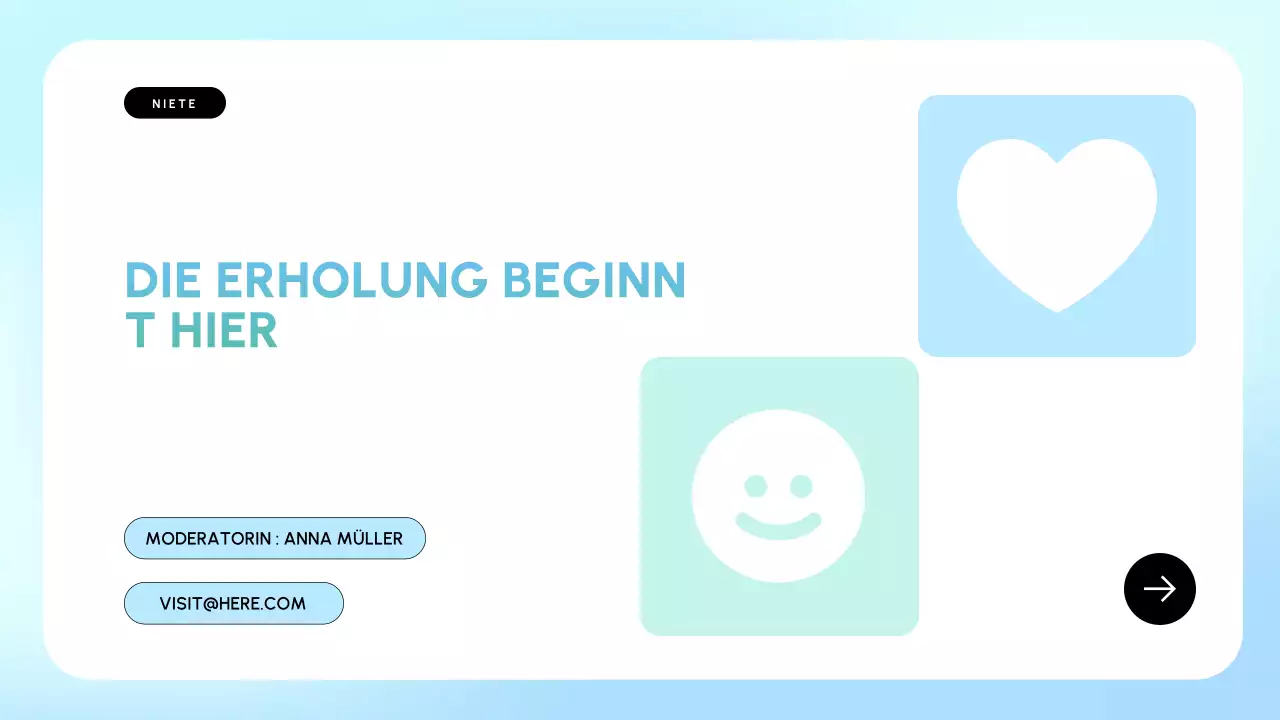 blaue minimale Wiederherstellungspräsentation