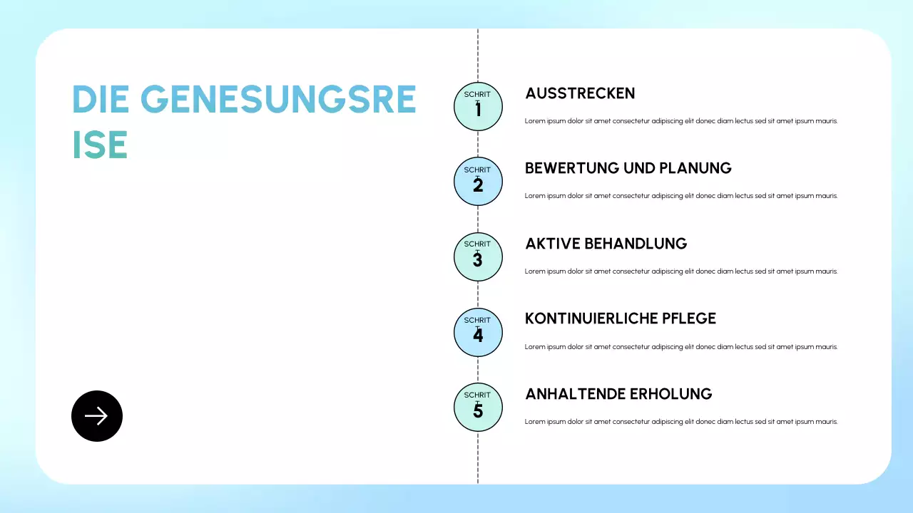 blaue minimale Wiederherstellungspräsentation