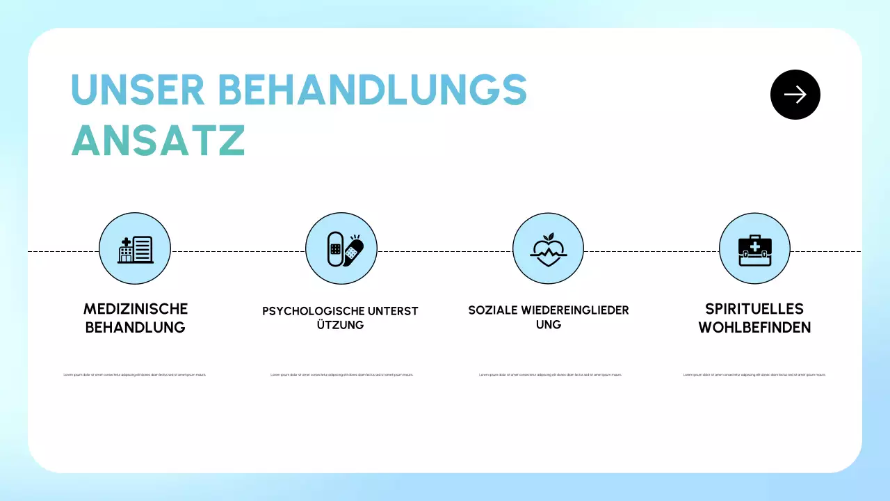 blaue minimale Wiederherstellungspräsentation