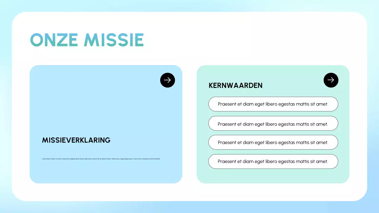 blauwe minimale herstelpresentatie