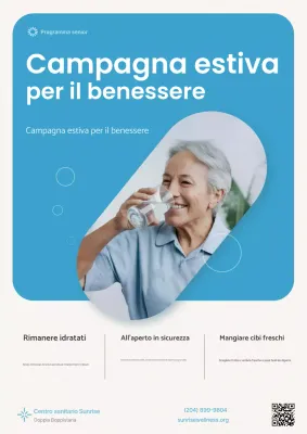 Annuncio Blue Modern Wellness Summer Senior Hospital Medical