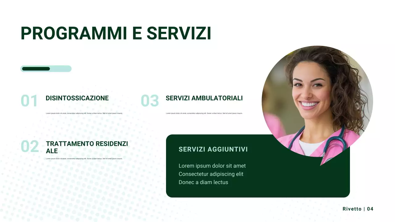 Presentazione della promozione dell'assistenza sanitaria moderna Beige