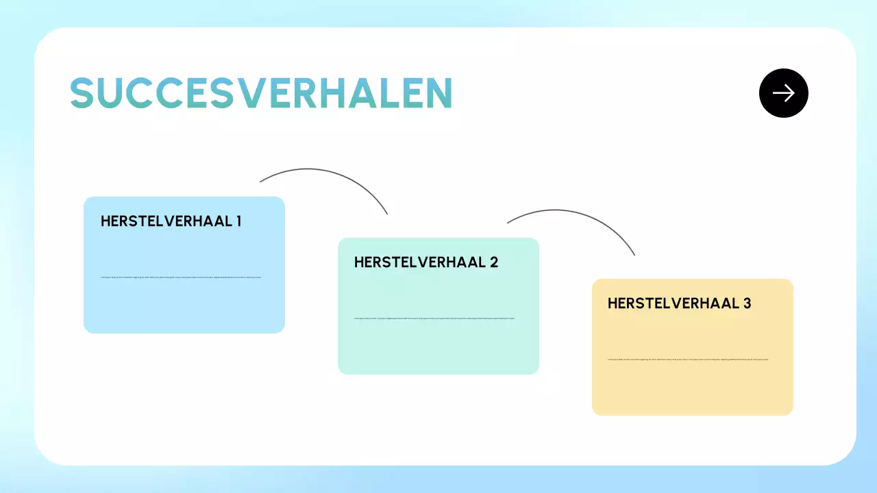 blauwe minimale herstelpresentatie